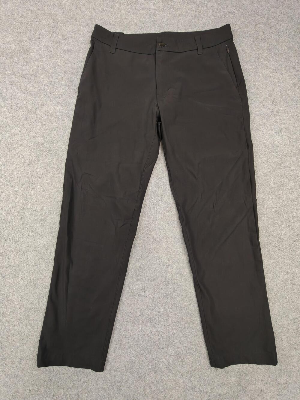 Lululemon Pants Mens 31 Black Chino Slim Stretch Microfiber Polyester Blend